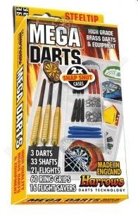 Rinkinys HARROWS Mega darts, metal.