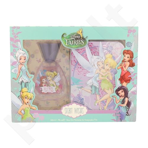 Disney Fairies Fairies Secret Wishes, rinkinys tualetinis vanduo vaikams, (EDT 50 ml + tin box)