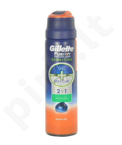 Gillette Fusion Proglide Sensitive, 2in1 Alpine Clean, skutimosi želė vyrams, 170ml