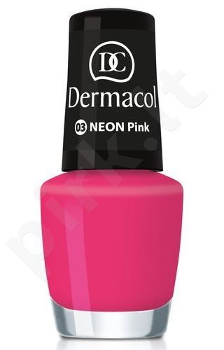 Dermacol Neon, nagų lakas moterims, 5ml, (03 Pink)