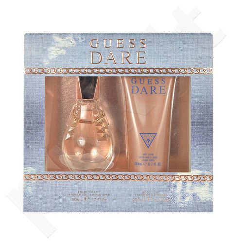 GUESS Dare, rinkinys tualetinis vanduo moterims, (EDT 50ml + 200ml kūno losjonas)