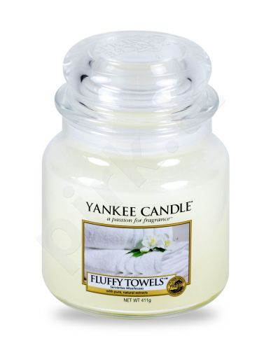 Yankee Candle Fluffy Towels, aromatizuota žvakė moterims ir vyrams, 411g