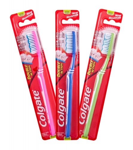 Colgate Double Action, dantų šepetėlis moterims ir vyrams, 1pc