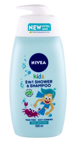 Nivea Kids, 2in1 Shower & Shampoo, dušo želė vaikams, 500ml