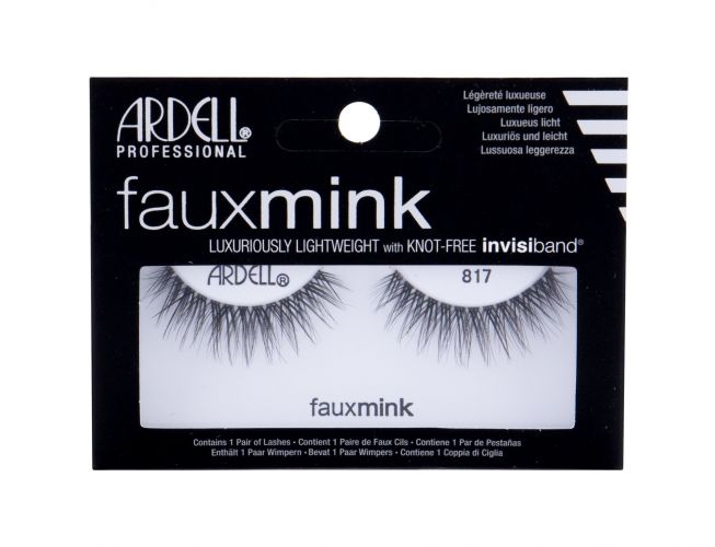 Ardell Faux Mink, 817, dirbtinės blakstienos moterims, 1pc, (Black)