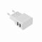 TOTI Wall Charger with Type-C Cable,1 m, Dual USB 2.4A (White)