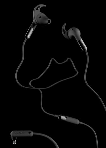 Ausinės DeFunc SPORT į ausis, su mikrofonu, juodos / D0021