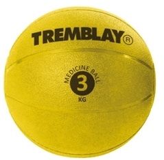 Svorinis kamuolys TREMBLAY Medicine Ball 3kg D23cm Yellow mėtymui