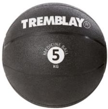 Svorinis kamuolys TREMBLAY Medicine Ball 5kg D27,5 cm Black mėtymui