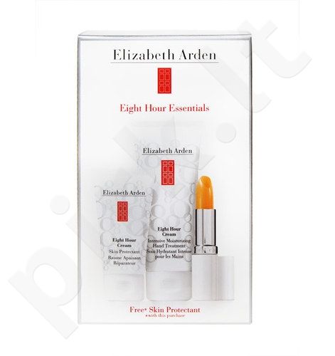 Elizabeth Arden Eight Hour Essentials rinkinys moterims, (75ml Eight Hour rankų kremas + 30ml Eight Hour Skin Protectant + 3,7g Eight Hour lūpdažis)