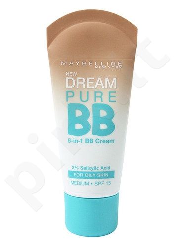 Maybelline Dream Pure BB kremas 8in1, kosmetika moterims, 30ml, (Light)