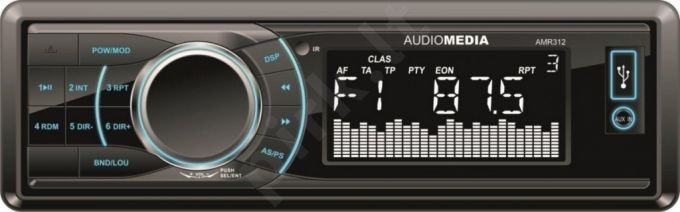 Car Radio Audiomedia AMR312, SD USB FM RDS 4x40W, removable panel