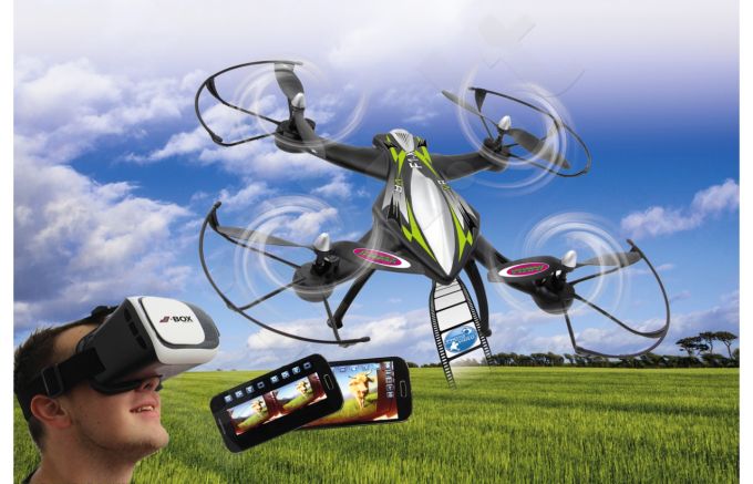 Jamara F1X VR Altitude dronas su  Wifi FPV vaizdo kamera ir akiniais