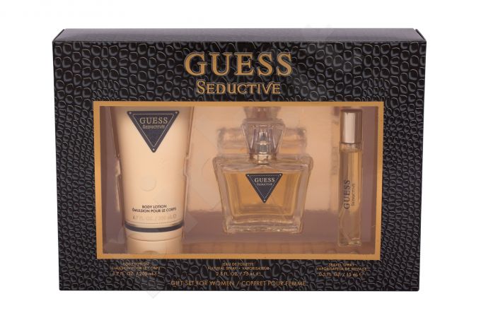 GUESS Seductive, rinkinys tualetinis vanduo moterims, (EDT 75 ml + kūno losjonas 200 ml + EDT 15 ml)