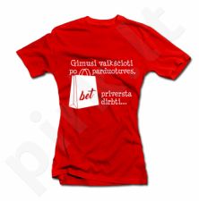 Moteriški marškinėliai "Gimusi vaikščioti po parduotuves"