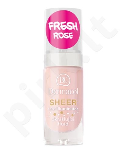 Dermacol Sheer, Face Illuminator, makiažo pagrindo bazė moterims, 15ml, (fresh rose)