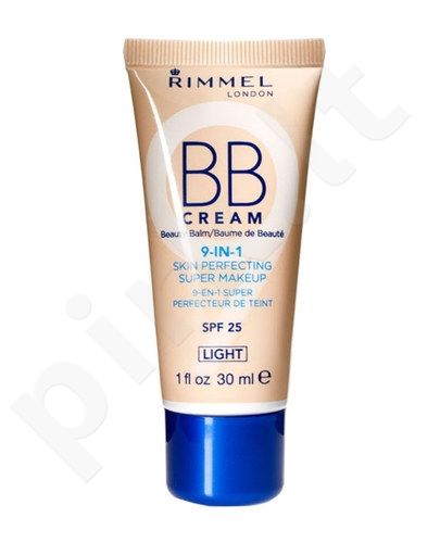 Rimmel London BB Cream, 9in1 SPF25, BB kremas moterims, 30ml, (Medium)