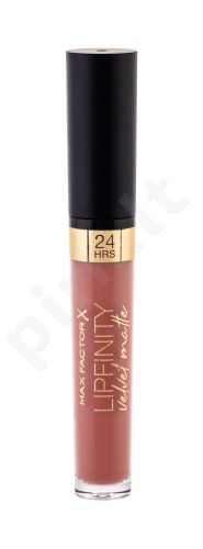 Max Factor Lipfinity, Velvet Matte 24HRS, lūpdažis moterims, 3,5ml, (035 Elegant Brown)