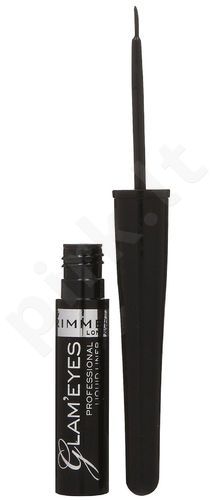 Rimmel London Glam Eyes, akių kontūrui moterims, 3,5ml, (001 Black Glamour)