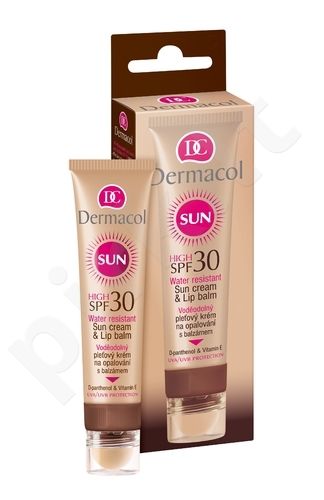 Dermacol Sun Cream & Lip Balm, SPF30, veido apsauga nuo saulės moterims, 30ml