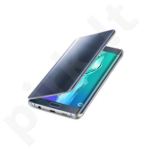 Samsung Galaxy S6 EDGE+ skaidrus atverčiamas dėklas ZG928CBE juodas