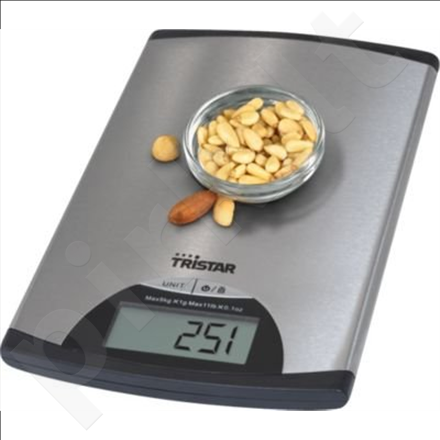 Tristar KW-2435 Kitchen scale, max. 5kg, 1g accuracy, Digital control panel, On/Off switch
