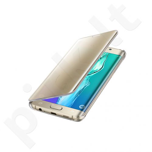 Samsung Galaxy S6 EDGE+ skaidrus atverčiamas dėklas ZG928CFE auksinis
