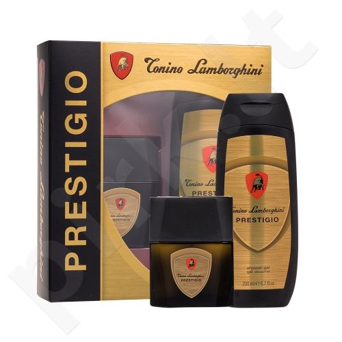 Lamborghini Prestigio, rinkinys tualetinis vanduo vyrams, (EDT 50 ml + dušo želė 200 ml)
