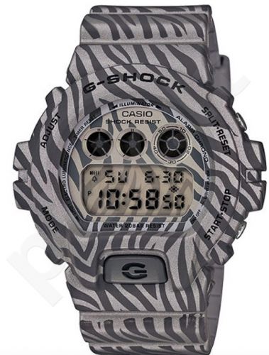 Laikrodis CASIO G-SHOCK DW-6900ZB-8DR CAMO ZEBRA Shock & Magnetic resistant Auto led World time 29 zon 4 daily s Snooze Hourly Time Signal Countdown Timer Full auto-calendar WR 200mt **ORIGIN