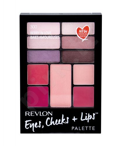 Revlon Eyes, Cheeks + Lips, rinkinys makiažo paletė moterims, (Complete Make-up Palette), (300 Berry In Love)