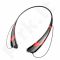 ART Ausinės su mikrofonu Bluetooth AP-B21 juodos/raudonos (RING) sport