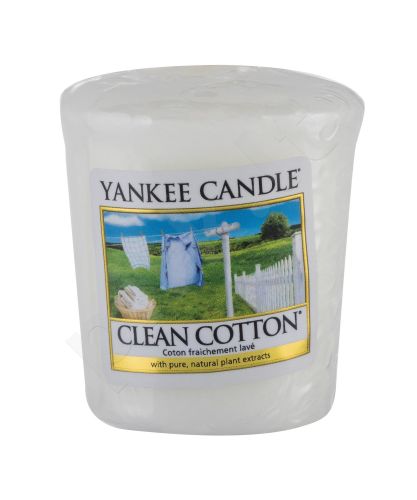 Yankee Candle Clean Cotton, aromatizuota žvakė moterims ir vyrams, 49g