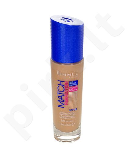 Rimmel London Match Perfection, SPF20, makiažo pagrindas moterims, 30ml, (010 Light Porcelain)