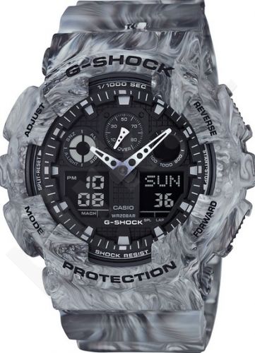 Laikrodis CASIO G-SHOCK GA-100MM-8ADR CAMO MARBLE Limited Edition Shock & Magnetic resistant Auto led World time 29 zon 4 daily s Snooze Hourly Time Signal Countdown Timer Full auto-calendar