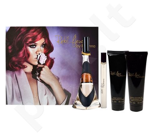 Rihanna Reb´l Fleur rinkinys moterims, (EDP 100ml + 10ml EDP + 90ml kūno losjonas + 90ml dušo želė)