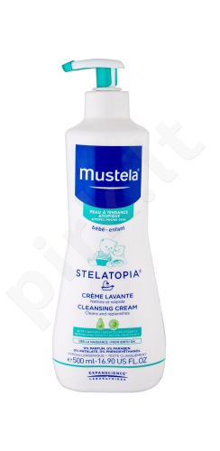 Mustela Bébé Stelatopia, Cleansing Cream, dušo kremas vaikams, 500ml