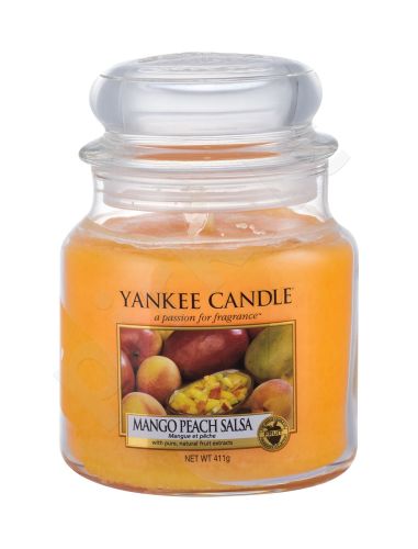 Yankee Candle Mango Peach Salsa, aromatizuota žvakė moterims ir vyrams, 411g