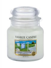 Yankee Candle Clean Cotton, aromatizuota žvakė moterims ir vyrams, 411g
