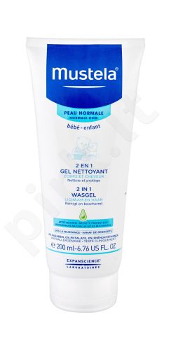 Mustela Bébé, 2 in 1 Shower Gel, dušo želė vaikams, 200ml