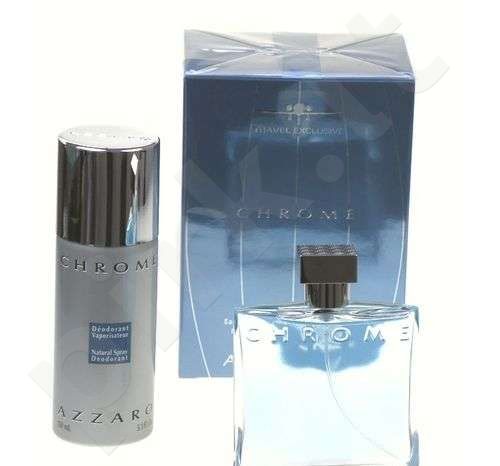 Azzaro Chrome, rinkinys tualetinis vanduo vyrams, (EDT 100ml + 150ml dezodorantas)