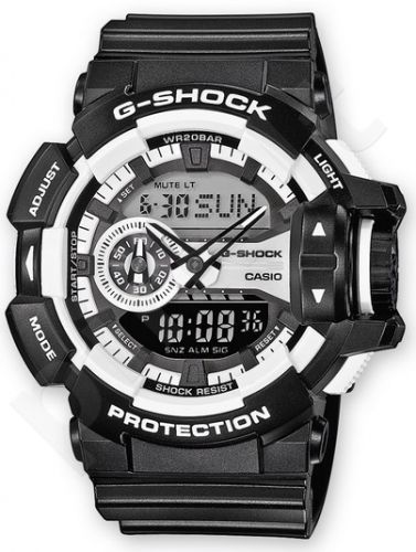 Laikrodis CASIO G-SHOCK GA-400-1ADR G-CLASSIC Shock & Magnetic resistant Resin Case & Strap Auto led World time 29 zon 5 daily s Snooze Hourly Time Signal Countdown Timer Full auto-calendar W