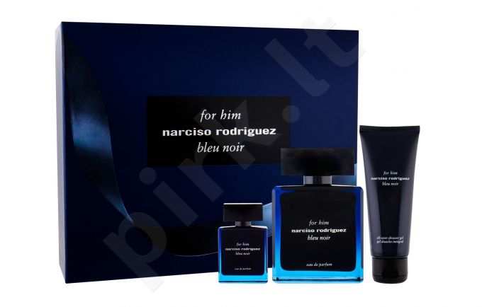 Narciso Rodriguez For Him Bleu Noir, rinkinys kvapusis vanduo vyrams, (EDP 100 ml + EDP 10 ml + dušo želė 75 ml)