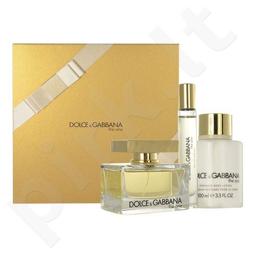 Dolce&Gabbana The One, rinkinys kvapusis vanduo moterims, (EDP 75ml + 100ml kūno losjonas + EDT 7,4ml)