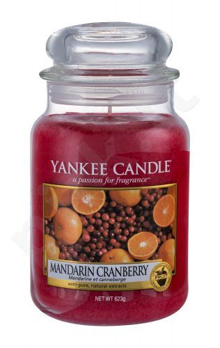 Yankee Candle Mandarin Cranberry, aromatizuota žvakė moterims ir vyrams, 623g