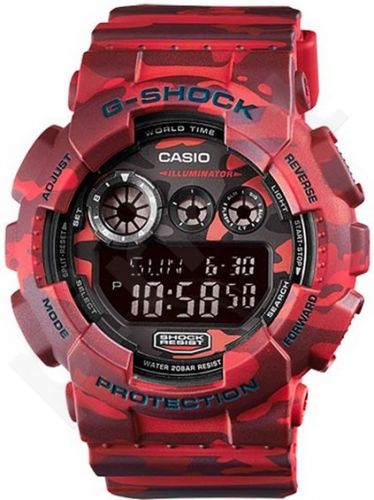 Laikrodis CASIO G-SHOCK GD-120CM-4DR CAMO PATTERN MODEL Shock & Magnetic resistant Resin Case & Strap Auto led World time 29 zon 2 multifunction s Snooze Hourly Time Signal Countdown Timer Fu