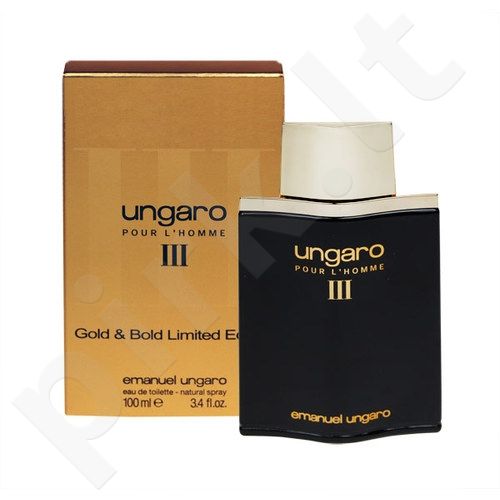 Emanuel Ungaro Ungaro Pour L´Homme III Gold & Bold, tualetinis vanduo vyrams, 100ml