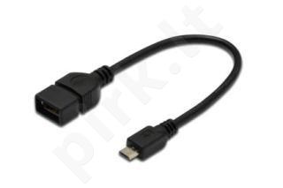 USB kabelis-adapteris Assmann OTG, micro B/M - A/F