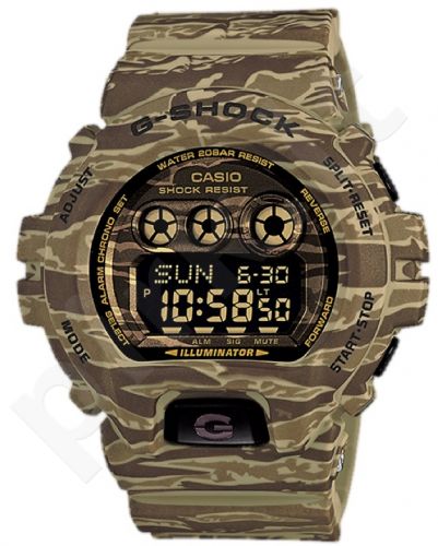 Laikrodis CASIO G-SHOCK GD-X6900CM5DR G-CLASSIC ARMY CAMO GREEN MUD Shock & Magnetic resistant Resin Case & Strap Super Illuminator World time 31 zon 5 daily s Snooze Hourly Time Signal Count