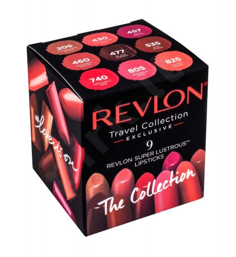 Revlon Creme, Super Lustrous, rinkinys lūpdažis moterims, (lūpdažis + lūpdažis 430 + lūpdažis 457 + lūpdažis 460 + lūpdažis 477 + lūpdažis 535 + lūpdažis 740 + lūpdažis 805), (205 Champagne On Ice)