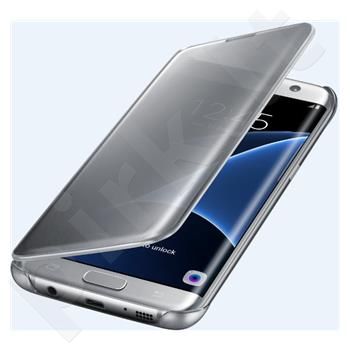 Samsung Galaxy S7 Edge skaidrus atverčiamas dėklas ZG935CBE juodas